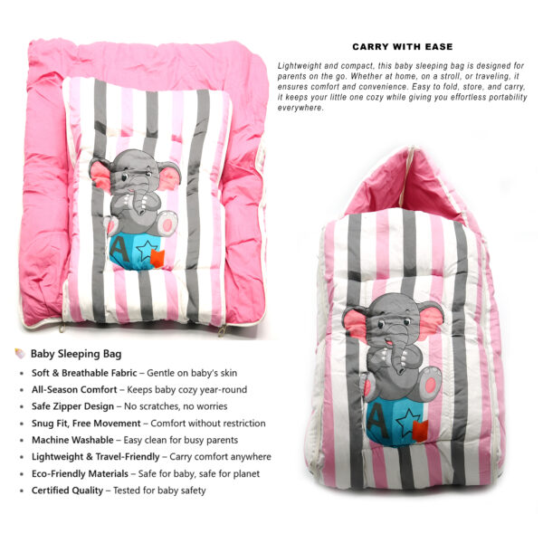 Tumblo Baby Sleeping Bag – “Happy Animals” Cartoon Edition with Bears, Turtles & Dinosaurs (0–12 Months, 116.84 × 49.53 × 8.87 cm) - Image 7